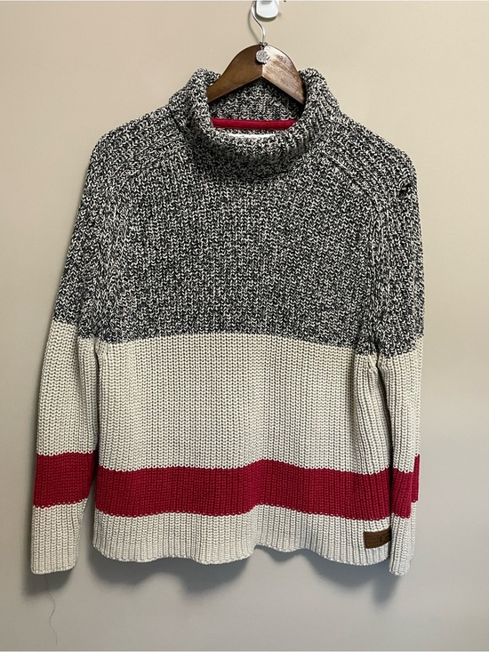 Roots Sweaters - Roots Cabin Black & White Marled Turtleneck Sweater Men Women Medium